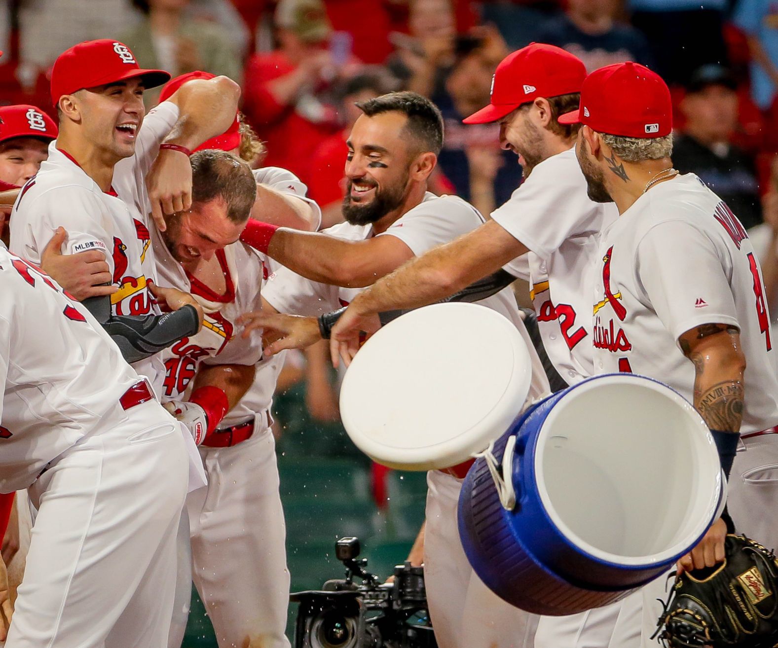 St. Louis Cardinals take on the Miami Marlins at Busch